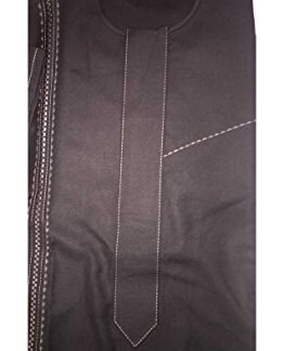Senator Styled African / Nigerian Concept Design Native Wear (50; X-Large Fitted, Black)