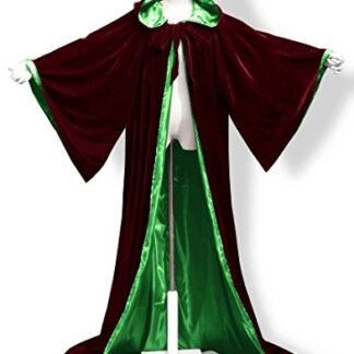 ANGELWARDROBE Halloween Robe Wizard Cloak Wicca LARP LOTR Bu-Green 6XL