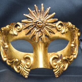 NEW Mens Mythological All Gold Sun God Greek Style Party Mask Mens Mythological Greek Style Party Mask Mardi Gras Party Halloween Ball Prom by BK