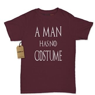 Womens A MAN Has No Costume T-Shirt X-Large Maroon
