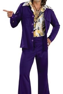 Rubie’s Costume 60’s Revolution Men’s Leisure Suit, Purple, One Size Costume