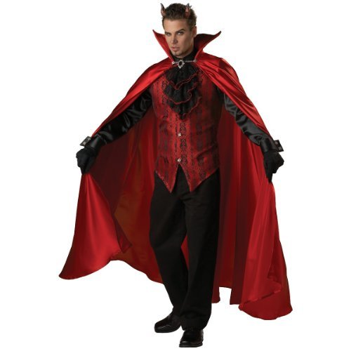 InCharacter Costumes Men’s Handsome Devil Costume, Red/Black, Large