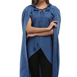 YMOYNOT Game of Thrones Daenerys Targaryen Dress Cosplay Cosutme Blue Womens Top Design Cloak for Women