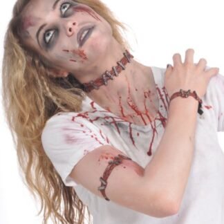 Rubie’s Costume Zombie Shop Staple Set, Silver/Red, One Size