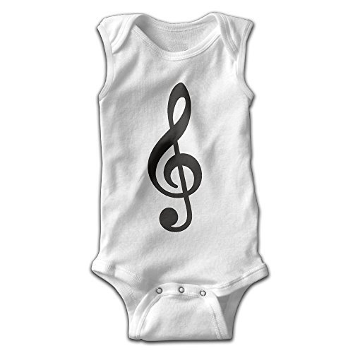 EVPOPC LVMI MUSIC NOTE SYMBOL Girl Boy Clothing Sleeveless Romper Bodysuit Jumpsuit Baby Clothes Outfits White Newborn