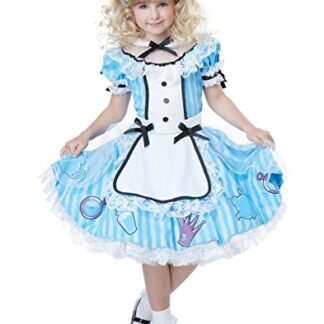 California Costumes Deluxe Alice In Wonderland Costume, Blue/White, Medium