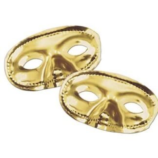 Beistle Party Decoration Metallic Half Mask - Gold- Pack of 24