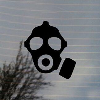 Gas Mask Biohazard Vinyl Decal