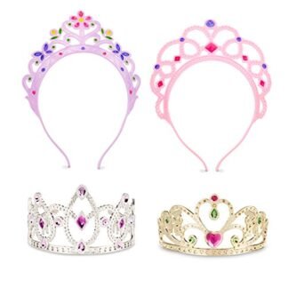 Melissa & Doug Dress-Up Tiaras for Costume Role Play (4 pcs)