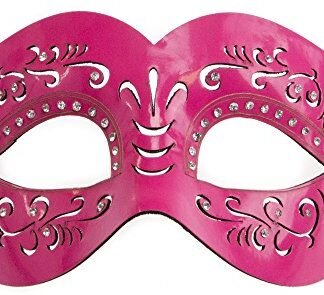 Juliette Blacklight Reactive Party Eye Mask - Neon Pink