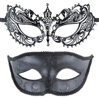 One Pair Couples Half Wedding Venetian Masquerade Ball Masks Party Costume Accessory