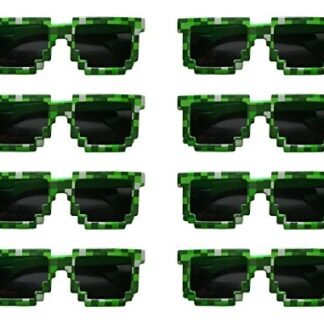 10Pcs Novelty Gamer Geek Pixel Sunglasses Mosaic Glasses for Party Cosplay