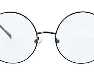 Bestum Retro Round Optical Spring Hinge Metal Glasses Frame Clear lens