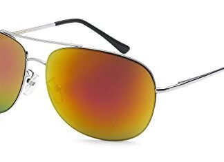 5Zero1 Men Women Large Classic 80's Retro Mirrored Aviator Spring Hinge Metal Sunglasses