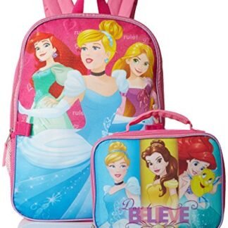 Disney Girls' Princeses Backpack Dare to Dream with Lunch Kit