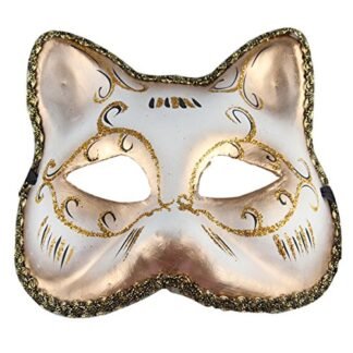 Cat Face Unisex Mask Party Masquerade Mask Cosplay Venetian Mask, One Size