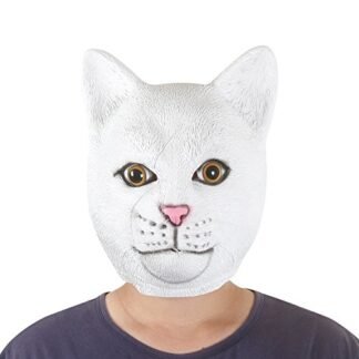 USATDD Latex Animal Head Mask For Halloween Costume Cosplay Party Deluxe Novelty Gift (Cat)