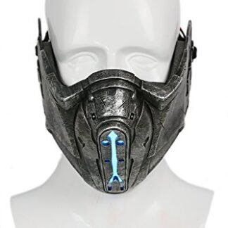 XCOSER Bi-Han Mask Costume Props for Adult Halloween Cosplay Gray Resin