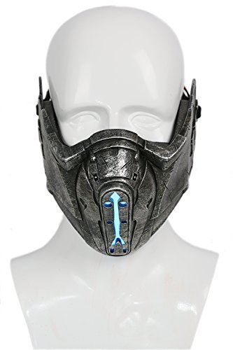 XCOSER Bi-Han Mask Costume Props for Adult Halloween Cosplay Gray Resin