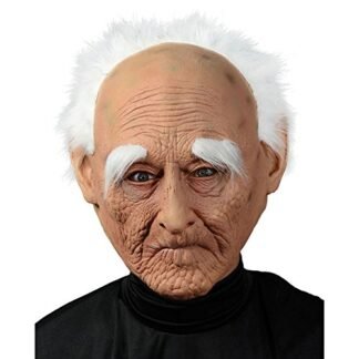 Adult Old Man Mask With Hair