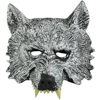 1pc Wolf Mask Halloween Mask Scary Mask Cosplay Horror Dark Gray Rubber Festival
