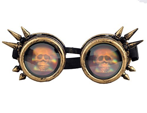 3-5 Days Delivery Halloween Spiked Cyber Steampunk Cosplay Vintage Goggles