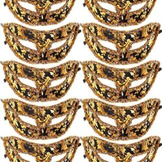 10pcs Set Mardi Gras Half Masquerades Venetian Masks Costumes Party Accessory