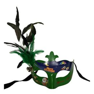 Women's Venetian Style Christmas Masquerade Mask with Feathers (Style May Vary)