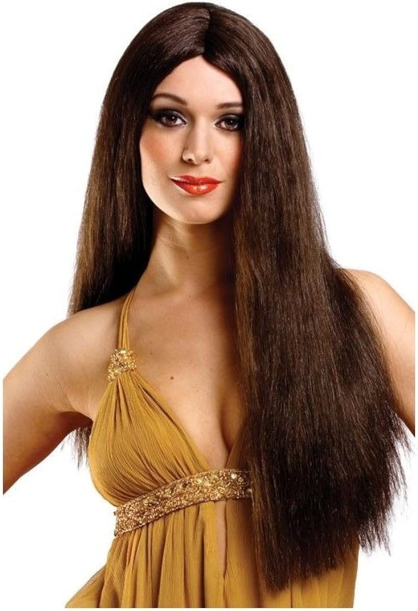 26 Long Parted Brown Adult Womens Halloween Costume Wig