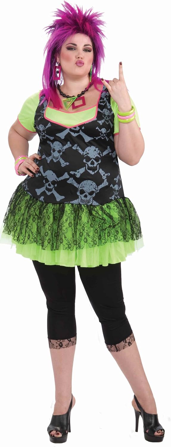 Forum Novelties Women's 80's Punk Lady Plus Size Costume