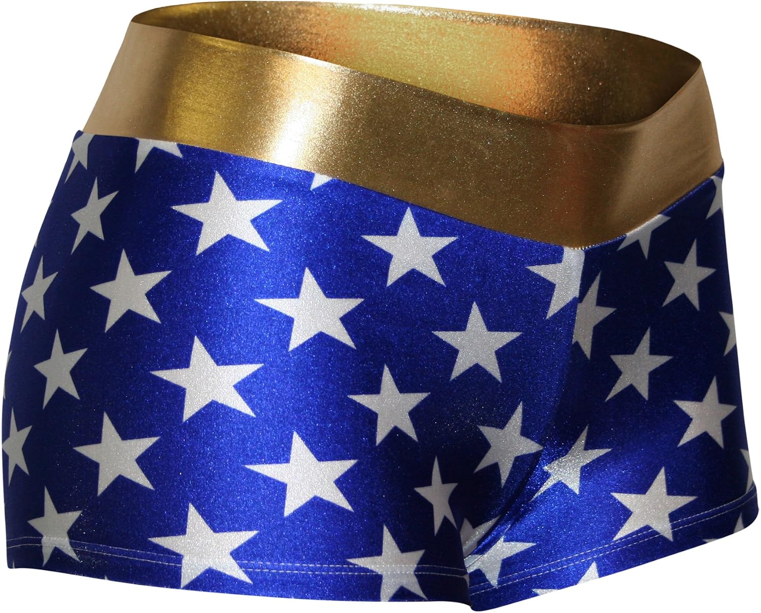Adult Blue and White Stars with a Gold Waist. Perfect for Cosplay.